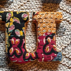 Anthropologie Vibrant Patterned Alphabet Wall Art